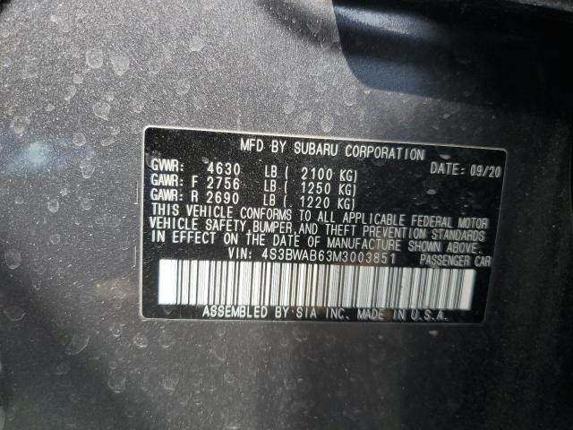 2021 SUBARU LEGACY 4S3BWAB63M3003851