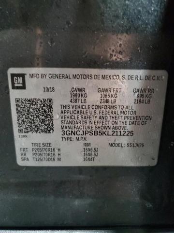 2019 CHEVROLET TRAX 1LT - 3GNCJPSB5KL211225