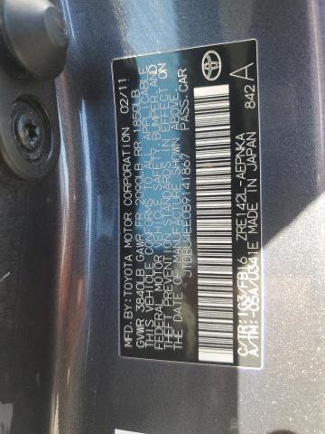 2011 TOYOTA COROLLA BA - JTDBU4EE0B9141867