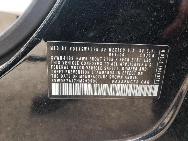 2017 VOLKSWAGEN JETTA SE - 3VWDB7AJ7HM290500