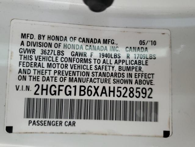 2010 HONDA CIVIC LX - 2HGFG1B6XAH528592