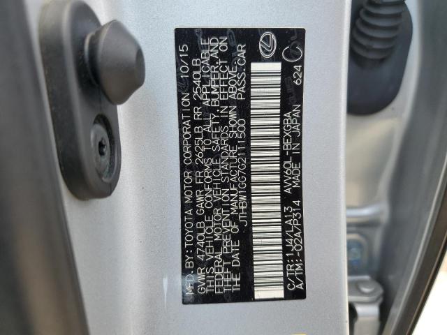 2016 LEXUS ES 300H JTHBW1GG7G2111500