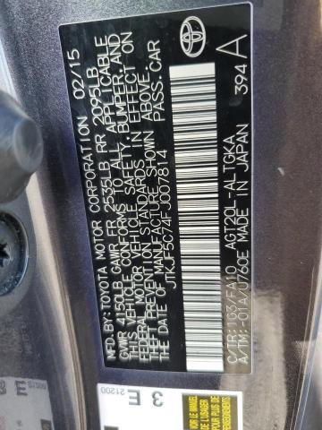 2015 TOYOTA SCION TC - JTKJF5C74FJ007814