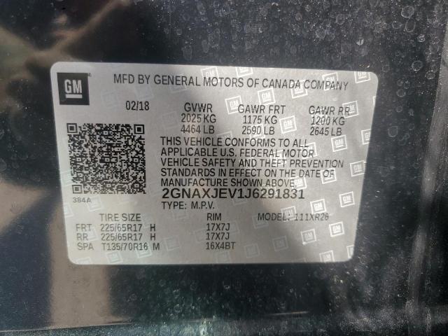 2018 CHEVROLET EQUINOX LT - 2GNAXJEV1J6291831