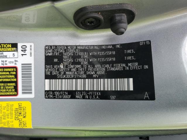 2015 TOYOTA SIENNA LE - 5TDJK3DC9FS114086