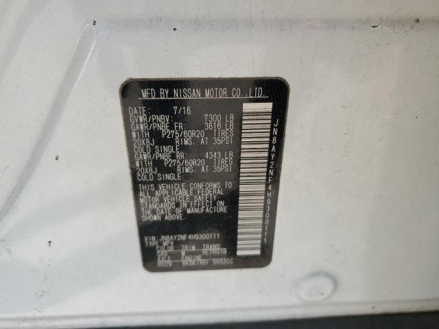 2017 NISSAN ARMADA PLA - JN8AY2NF4H9300111