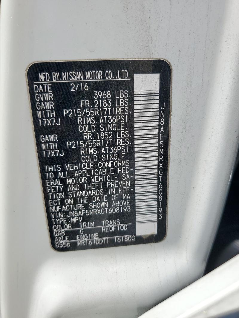 2016 NISSAN JUKE S - JN8AF5MRXGT608193