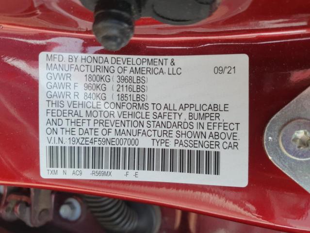 2022 HONDA INSIGHT EX - 19XZE4F59NE007000