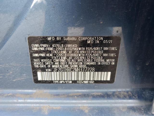 2021 SUBARU CROSSTREK - JF2GTHRC2MH377228
