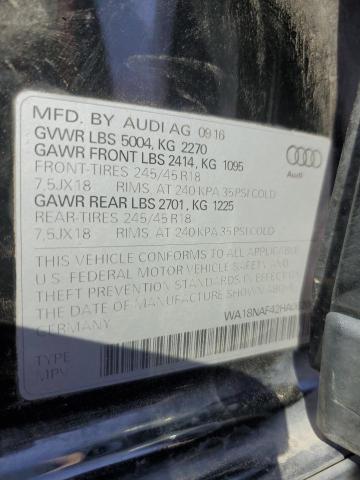 wa18naf42ha062052 - 2017 Audi a4 premium plus - #53169745