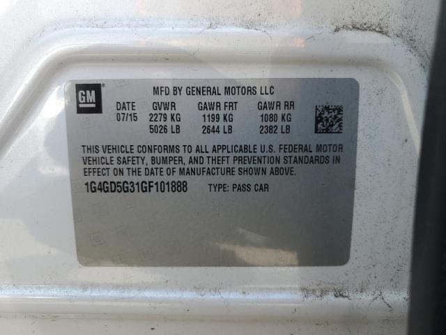 2016 BUICK LACROSSE P 1G4GD5G31GF101888