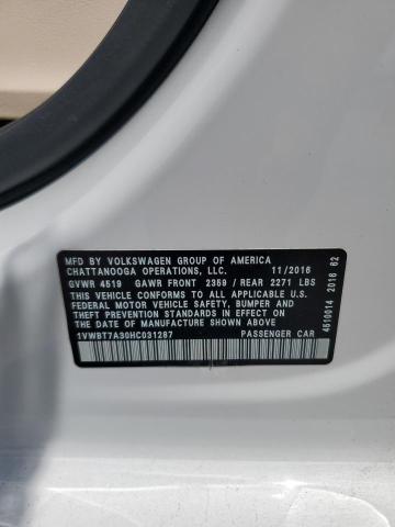 2017 VOLKSWAGEN PASSAT SE - 1VWBT7A30HC031287