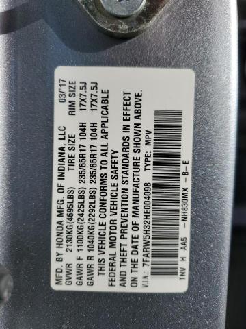 2017 HONDA CR-V LX 7FARW5H32HE004098