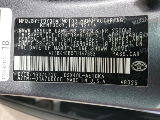 2015 TOYOTA AVALON XLE - 4T1BK1EBXFU147653