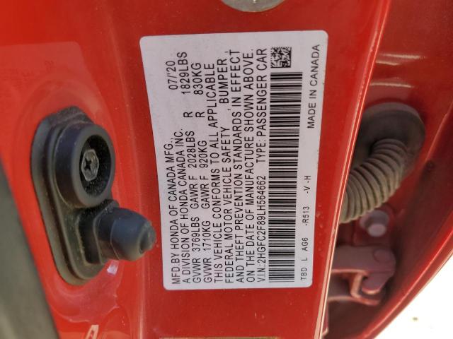 2020 HONDA CIVIC SPOR - 2HGFC2F89LH564662