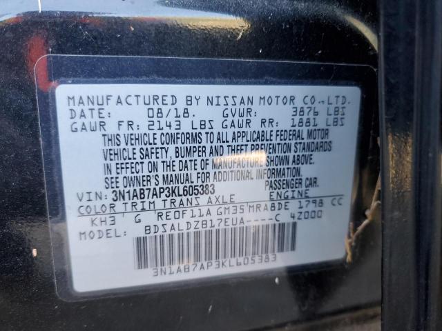 2019 NISSAN SENTRA S - 3N1AB7AP3KL605383