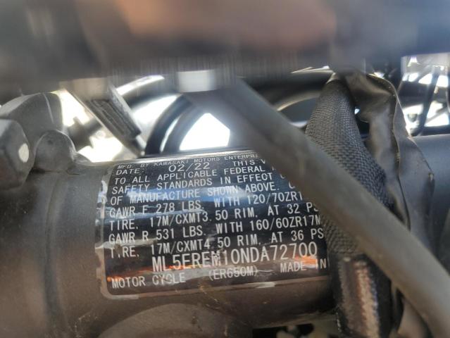 2022 KAWASAKI ER650 M - ML5EREM10NDA72700