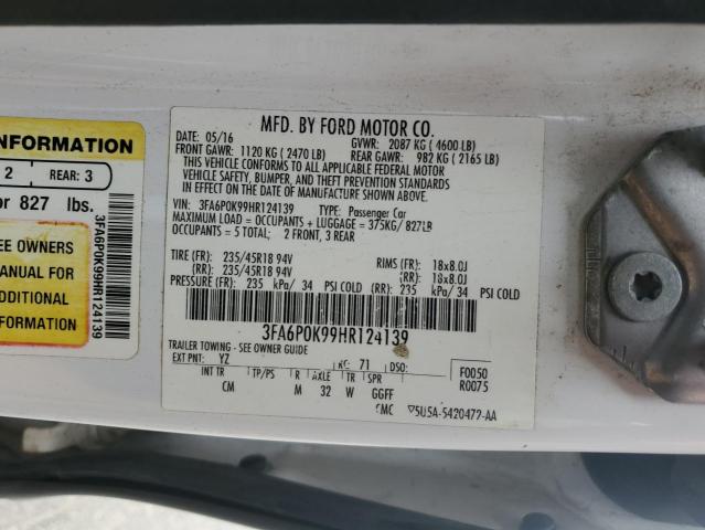 2017 FORD FUSION TIT - 3FA6P0K99HR124139