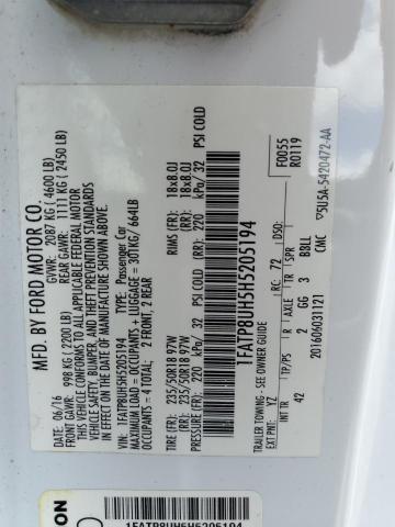 2017 FORD MUSTANG - 1FATP8UH5H5205194