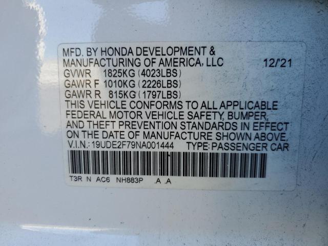 2022 ACURA ILX PREMIU 19UDE2F79NA001444