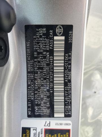 2015 TOYOTA CAMRY LE - 4T1BF1FK2FU104489