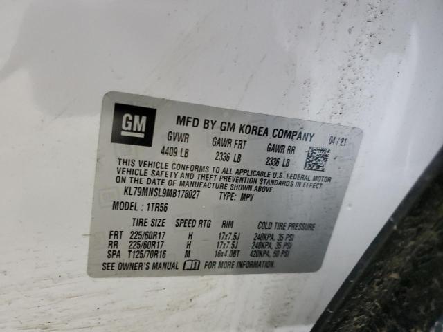 2021 CHEVROLET TRAILBLAZE - KL79MNSL9MB178027