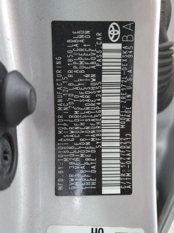 2016 TOYOTA COROLLA L - 5YFBURHE5GP443455