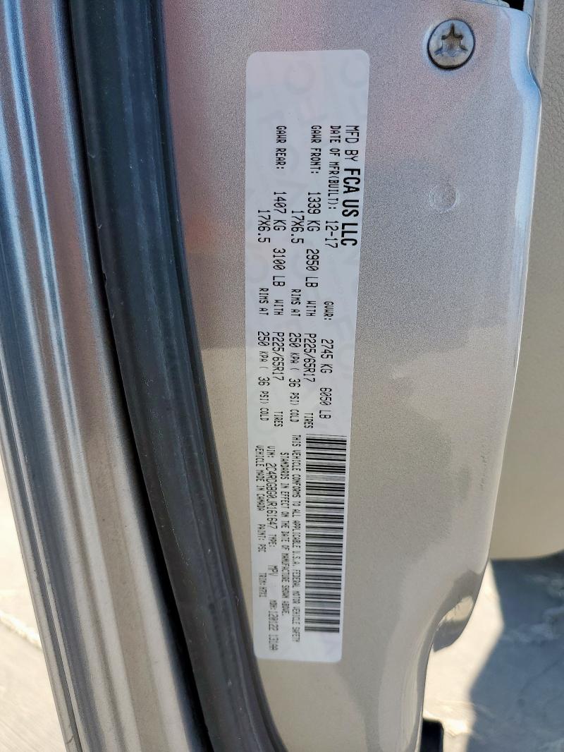 2018 DODGE GRAND CARA - 2C4RDGBG0JR161647