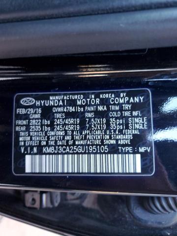 KM8J3CA25GU195105 2016 HYUNDAI TUCSON