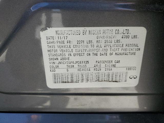 2018 INFINITI Q50 PURE - JN1CV7AP6JM241125