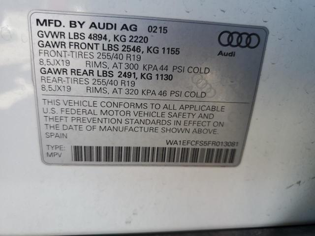 2015 AUDI Q3 PREMIUM - WA1EFCFS5FR013081