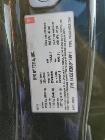 2018 TESLA 3 5YJ3E1EB5JF134911
