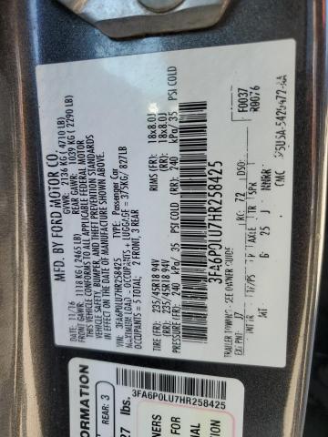 2017 FORD FUSION SE - 3FA6P0LU7HR258425