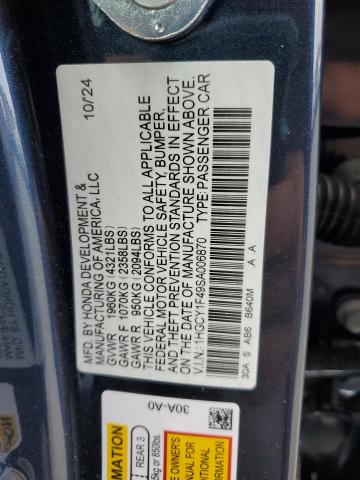 2025 HONDA ACCORD SE 1HGCY1F49SA006870