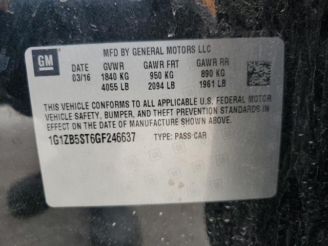 2016 CHEVROLET MALIBU LS 1G1ZB5ST6GF246637