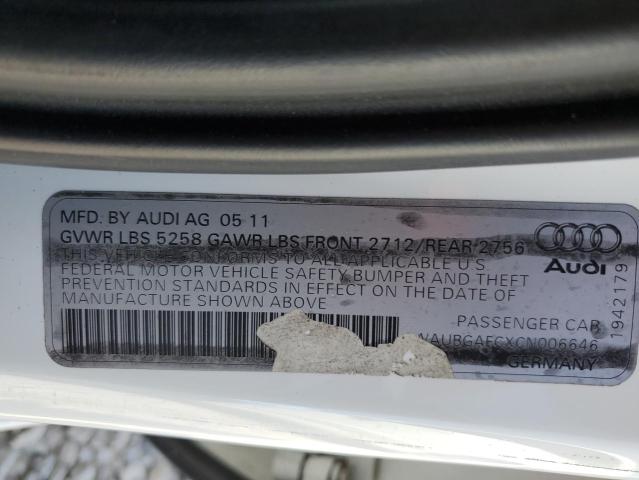 2012 AUDI A6 - WAUBGAFCXCN006646