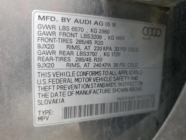 2017 AUDI Q7 PRESTIG - WA1VAAF74HD017492