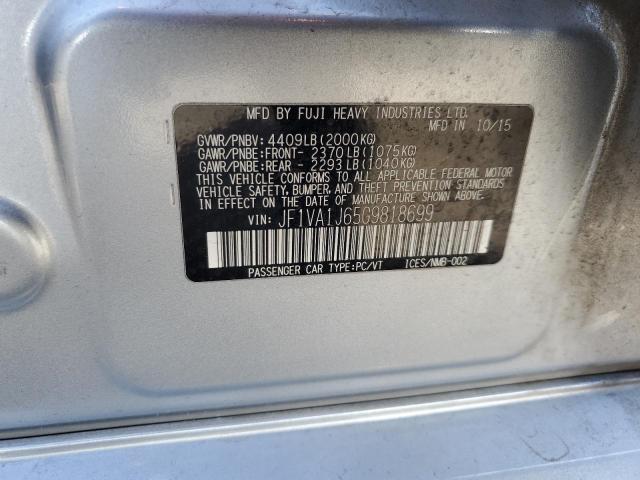 2016 SUBARU WRX LIMITE JF1VA1J65G9818699