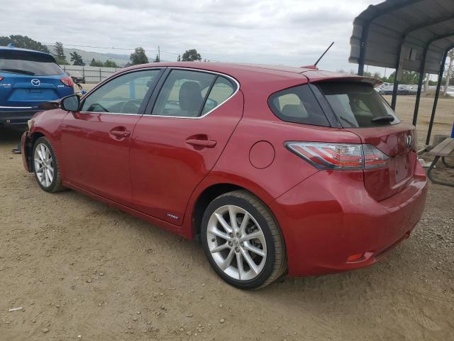 LEXUS CT 200 2013 red hatchbac hybrid engine JTHKD5BH7D2128600 photo #3