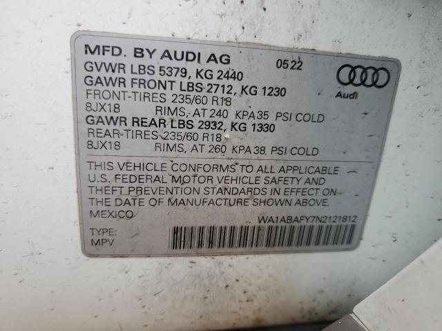 2022 AUDI Q5 PREMIUM - WA1ABAFY7N2121812