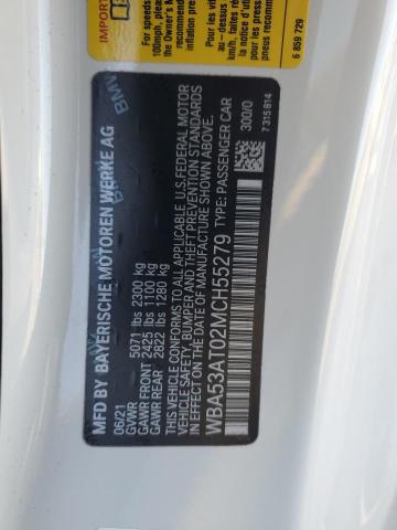 2021 BMW M440I WBA53AT02MCH55279