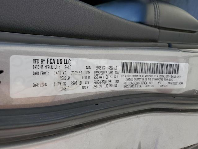 2015 DODGE DURANGO LI - 1C4RDHDG0FC937424