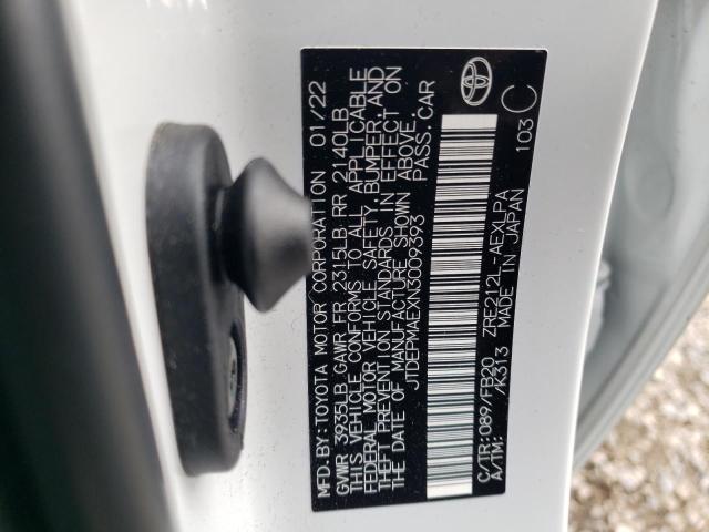 2022 TOYOTA COROLLA LE - JTDEPMAEXN3009393
