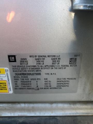 2017 BUICK ENCLAVE 5GAKRBKD8HJ279005