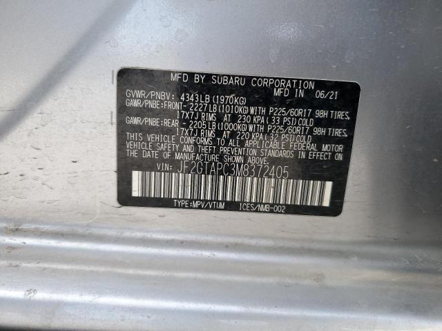 2021 SUBARU CROSSTREK - JF2GTAPC3M8372405