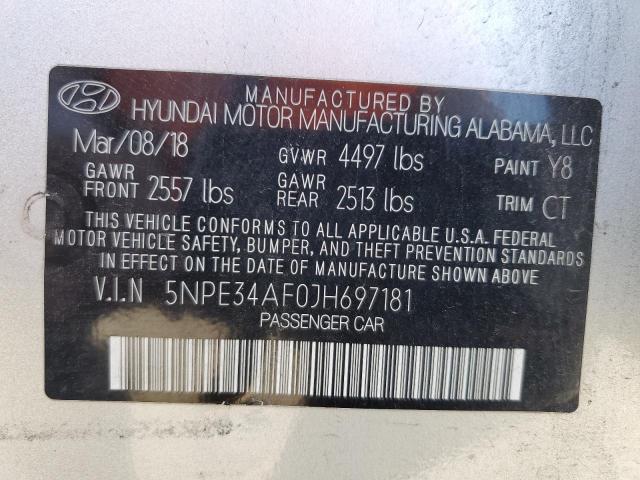 2018 HYUNDAI SONATA SPO - 5NPE34AF0JH697181