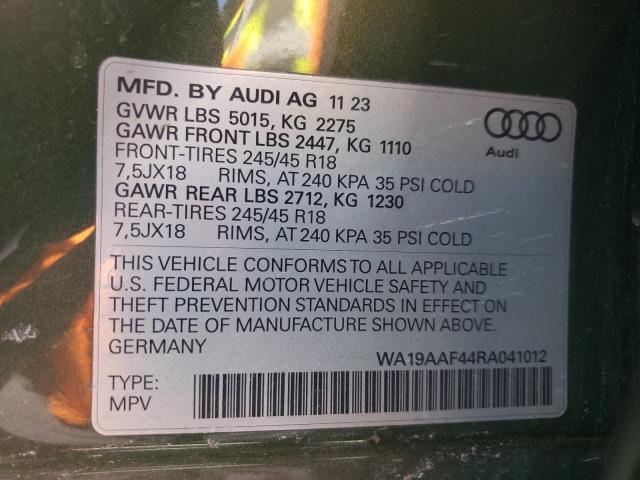 2024 AUDI A4 ALLROAD WA19AAF44RA041012