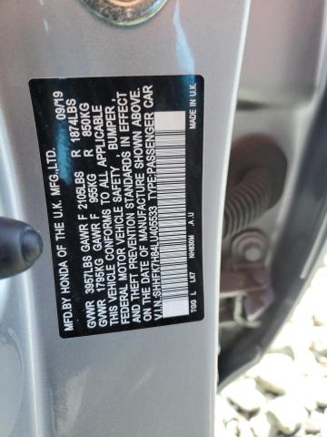 2020 HONDA CIVIC EXL - SHHFK7H84LU405533