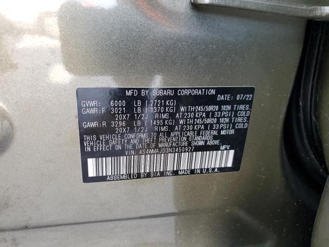 2022 SUBARU ASCENT ONY 4S4WMAJD3N3450927