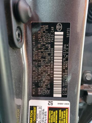 2019 TOYOTA CAMRY L - 4T1B11HK8KU826006